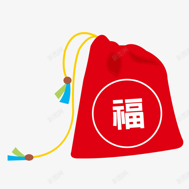 手绘福字福袋矢量图eps免抠素材_新图网 https://ixintu.com png免抠图 创意 卡通 手绘 时尚 束口袋 福字 福袋 红色 矢量图