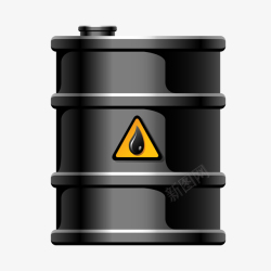 黑色油桶卡通黑色的油桶矢量图高清图片