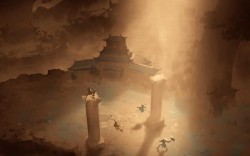 天宫黄色桌面壁纸背景
