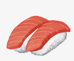 元气寿司卡通手绘美食寿司高清图片