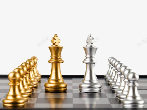 金属国际象棋png免抠素材_新图网 https://ixintu.com 国际象棋 棋盘 西洋棋 金色 银色
