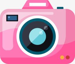旅行纪念夏季旅游粉色照相机高清图片