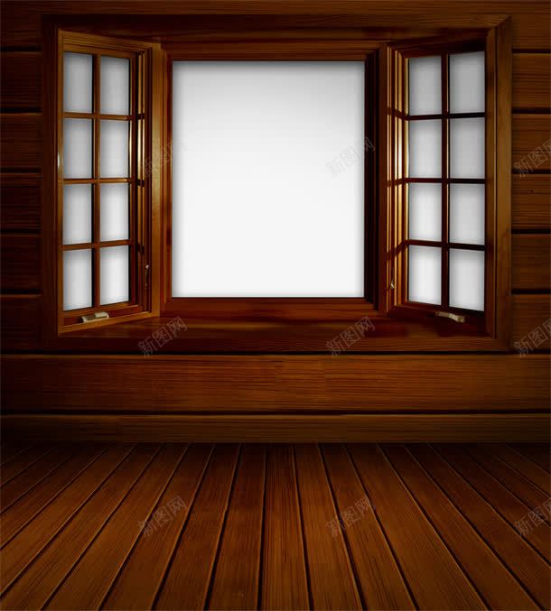 原木窗户png免抠素材_新图网 https://ixintu.com 关窗 木板 木纹 格子窗户 相框 窗户 边框