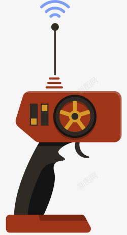 红色的遥控车酒红色卡通遥控器矢量图高清图片