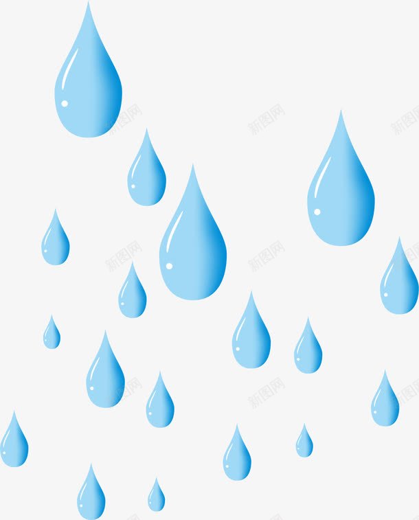 蓝色的雨滴png免抠素材_新图网 https://ixintu.com png图形 png装饰 光晕 蓝色 装饰 雨滴