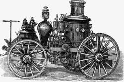 工业时代蒸汽机矢量图素材