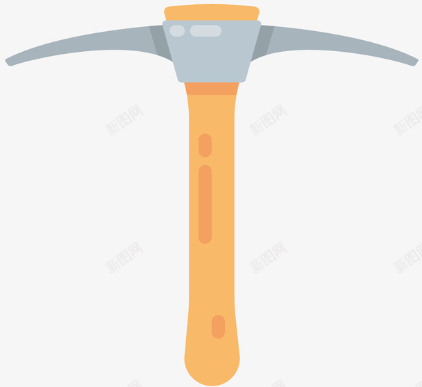 对称风格卡通风格锄头png免抠素材_新图网 https://ixintu.com 五金 五金工具 五金工具类 卡通工具 工具 手绘的锄头 矢量五金 锄头