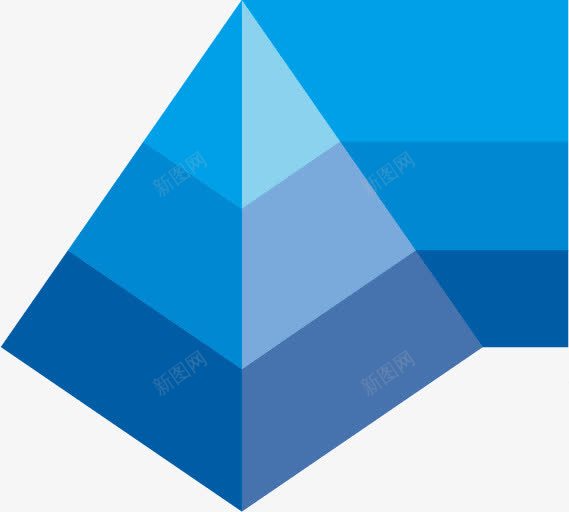 蓝色金字塔png免抠素材_新图网 https://ixintu.com 三层结构图 信息图表 免扣png素材 免费png素材 分类标签
