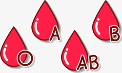 献血红色闪耀血型血滴高清图片