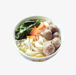 美味香菇丸子汤产品实物丸子青菜汤河粉高清图片