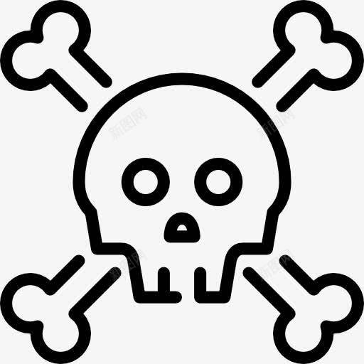 骷髅图标png_新图网 https://ixintu.com 杂 毒 海盗 海盗旗 骷髅