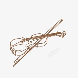乐器手绘小提琴素材