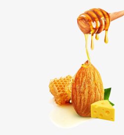 蜂蜜芥末味黄油蜂蜜味果仁高清图片