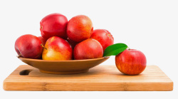 菜板上的红苹果素材