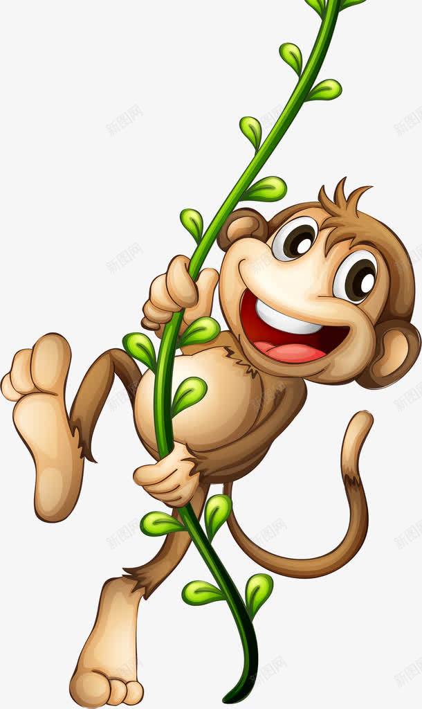 卡通小猴子png免抠素材_新图网 https://ixintu.com monkey 动物 动物园 卡通 小动物 水彩 猴子