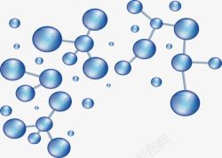 精美蓝色分子结构素材
