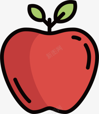 红色苹果标图标图标