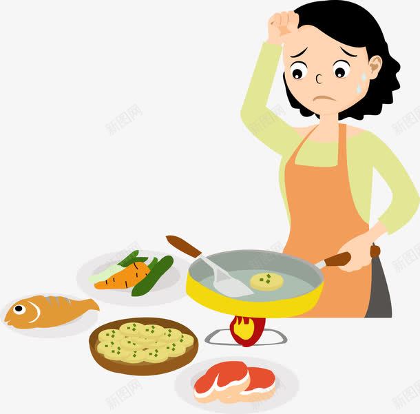 煮饭的妈妈png免抠素材_新图网 https://ixintu.com 世上只有妈妈好 做饭 卡通 妈妈 手绘 煮饭