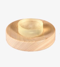 木制皂碟圆形原木肥皂盒高清图片