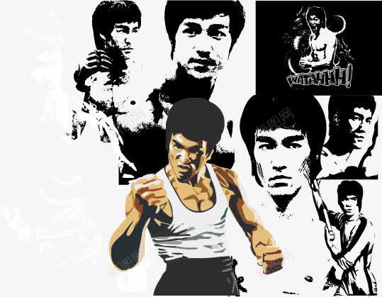 李小龙png免抠素材_新图网 https://ixintu.com Brucelee李小龙武术动作人物名人矢量素材