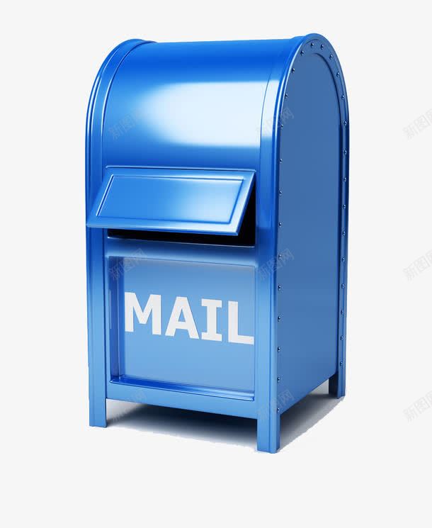 蓝色邮箱png免抠素材_新图网 https://ixintu.com 信件 信箱 意见箱 邮件 邮局 邮政