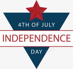 独立日庆典深蓝色倒三角独立日徽章高清图片