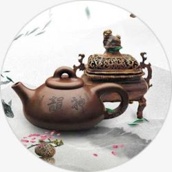 茶壶香炉素材