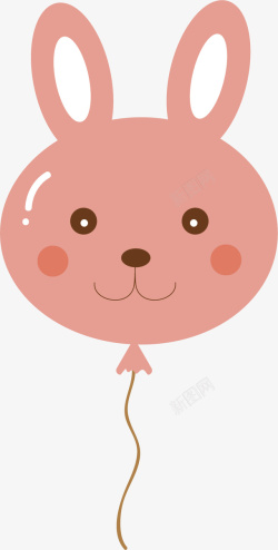 粉红色的玩具兔子可爱的小兔子气球高清图片