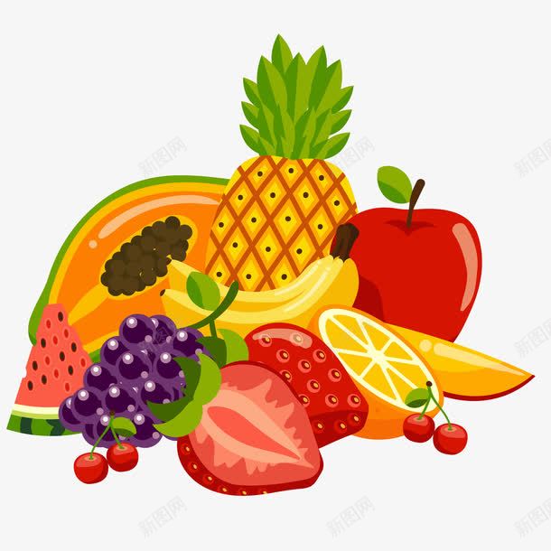 美味新鲜水果堆png免抠素材_新图网 https://ixintu.com 新鲜 植物 水果 水果堆 水果摊 食物