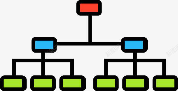 组织架构图图标png_新图网 https://ixintu.com 人员架构 商务图表 图标icon 层次结构 组织架构 组织框架