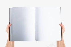空白书打开的空白书籍高清图片