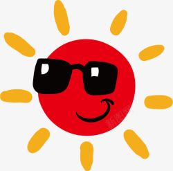 太阳花戴墨镜的太阳高清图片