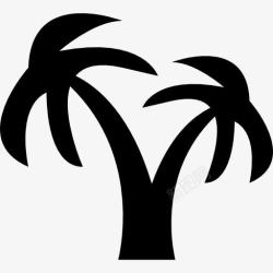热带性质椰子树图标高清图片