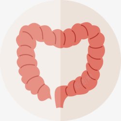 小肠结肠的轮廓肠图标高清图片