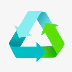 废物回收垃圾箱循环标志高清图片