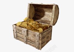 方形木头箱子珍贵宝箱高清图片