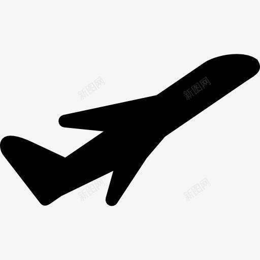 飞机起飞图标png_新图网 https://ixintu.com 剪影 车辆 运输 飞行