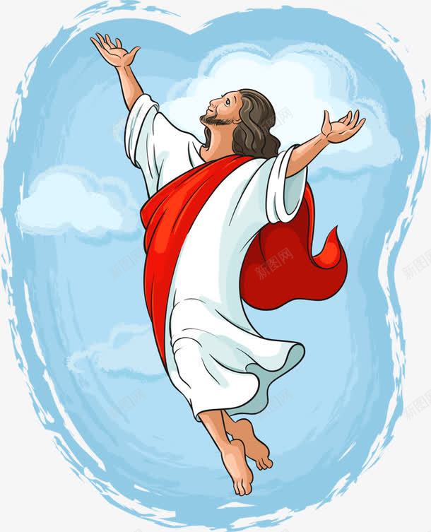 起舞的耶稣png免抠素材_新图网 https://ixintu.com 白色 神圣 神父 红色