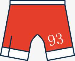运动短裤93号运动短裤简图高清图片
