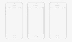 黑白的手机苹果6手机黑白线稿高清图片