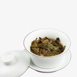 沏茶素材泡好的普洱生茶高清图片