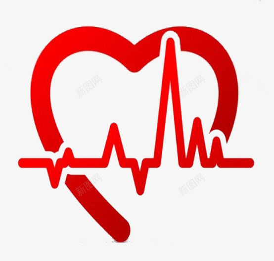 心率图标png_新图网 https://ixintu.com 医疗 心率图标 心率脉搏 心电图 爱心 红色的爱 红色的线