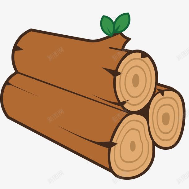 com 倒下的树 原材料 形状 手绘 木头 木料 木杆 物体