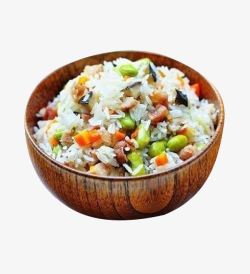 香糯米饭青豆香肠焖米饭高清图片