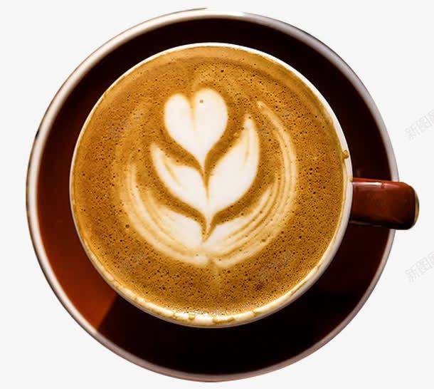 花式咖啡png免抠素材_新图网 https://ixintu.com 俯视图 咖啡 心形图案 花式