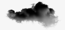 乌云黑色烟雾云朵水墨装饰素材