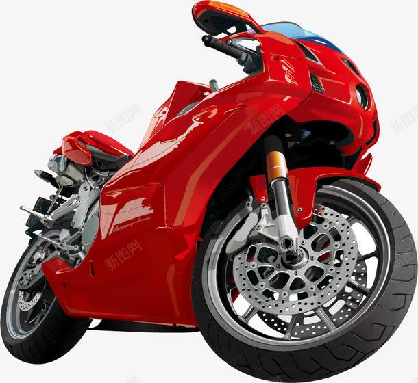 一款漂亮的摩托车png免抠素材_新图网 https://ixintu.com 摩托车 漂亮 激情 红色 速度
