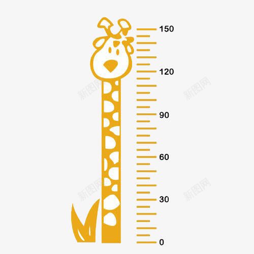 儿童身高贴png免抠素材_新图网 https://ixintu.com 儿童身高贴 可爱 标尺 橙色 身高贴 长劲鹿