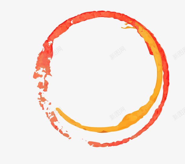 橙色笔刷png免抠素材_新图网 https://ixintu.com 圆圈 橙色水墨 画笔 笔刷