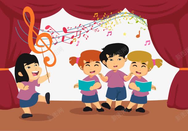 小学合唱团比赛png免抠素材_新图网 https://ixintu.com 免费素材 合唱 合唱团 唱歌 歌唱团 歌唱比赛 歌手大赛 男女合唱